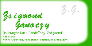 zsigmond ganoczy business card